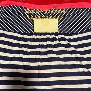 Size 24 strapless bathing suit top